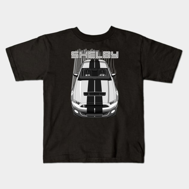 Shelby GT500 S197 - White & Black Kids T-Shirt by V8social